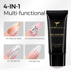 TOMICCA pointed nozzle detail offering precise glue control and mess-free application