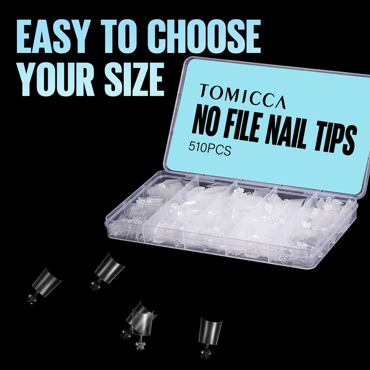 TOMICCA tips laid on salon table ready for client service