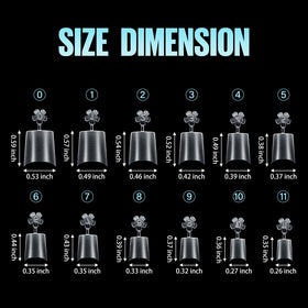 TOMICCA tips on a hand model showing real-life scale and fit