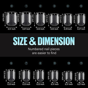 TOMICCA twelve sizes displayed in rows to help buyers choose the best fit for each finger