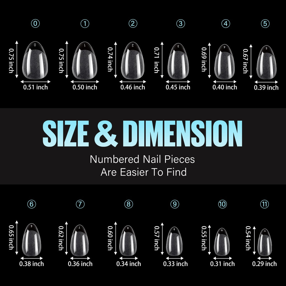 TOMICCA collection of nail art on tips showing customization possibilities