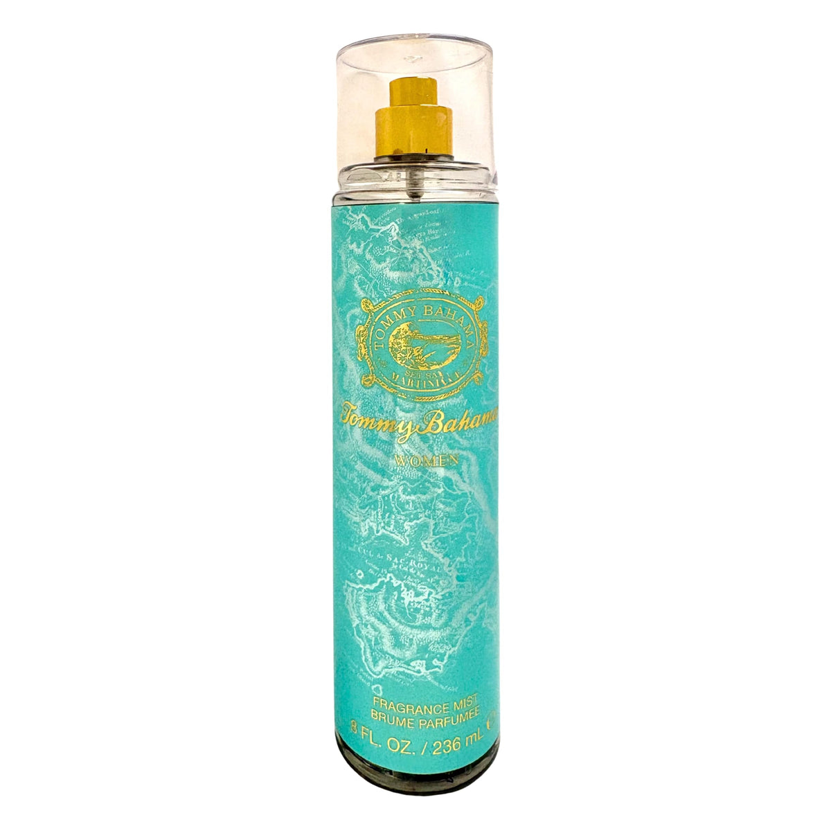 Tommy Bahama Set Sail Martinique body spray front view showing size and travel-ready benefit