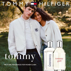 Lifestyle shot of Tommy Hilfiger Tommy outdoors conveying freedom and optimistic vibe