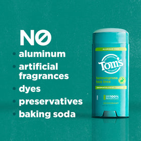 Two-pack layout of Tom's of Maine sticks showing size and packaging