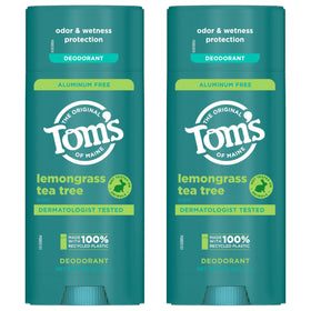 Lemongrass and tea tree botanicals beside Tom's of Maine implying fresh scent