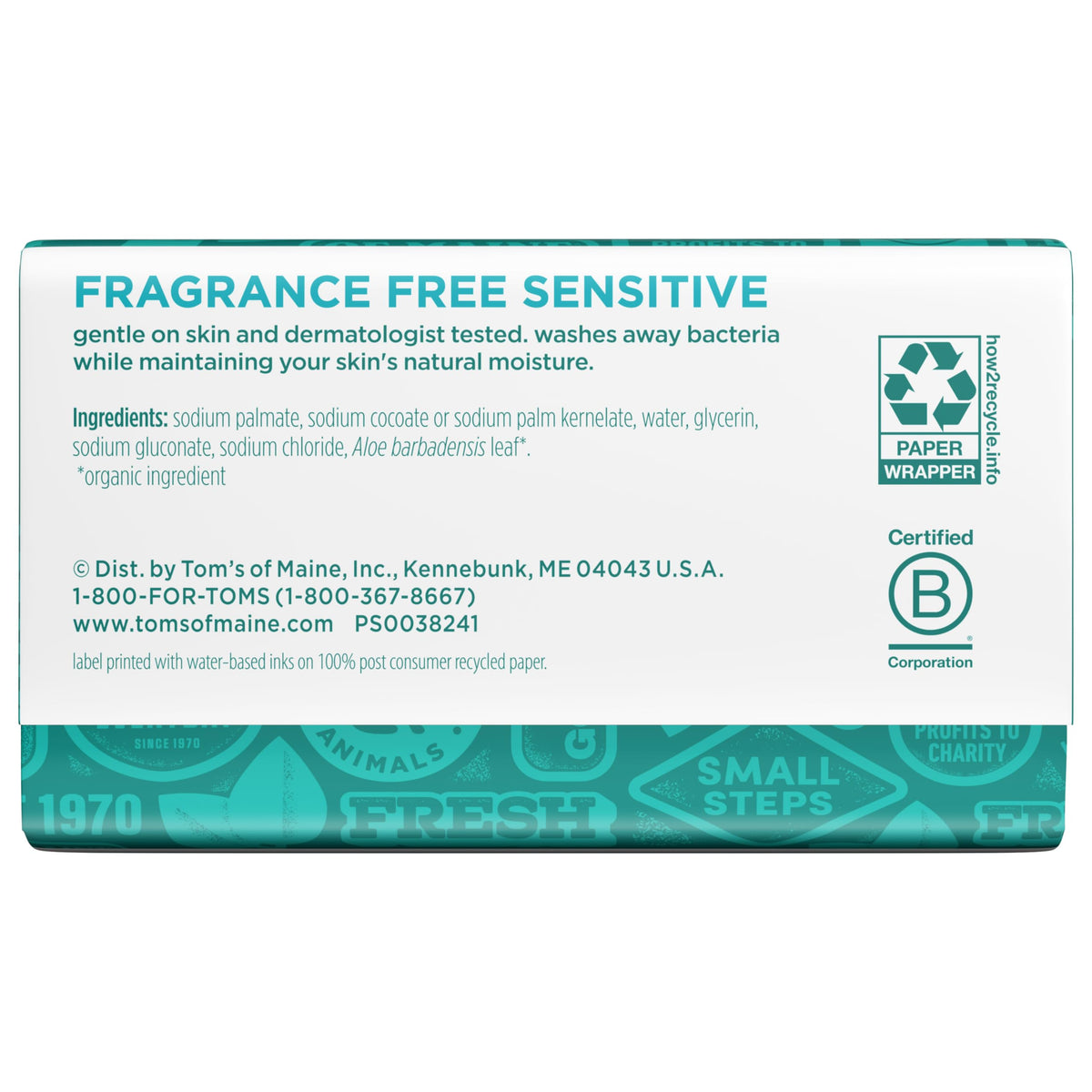 Tom's of Maine soap texture close-up revealing creamy surface for a conditioning wash