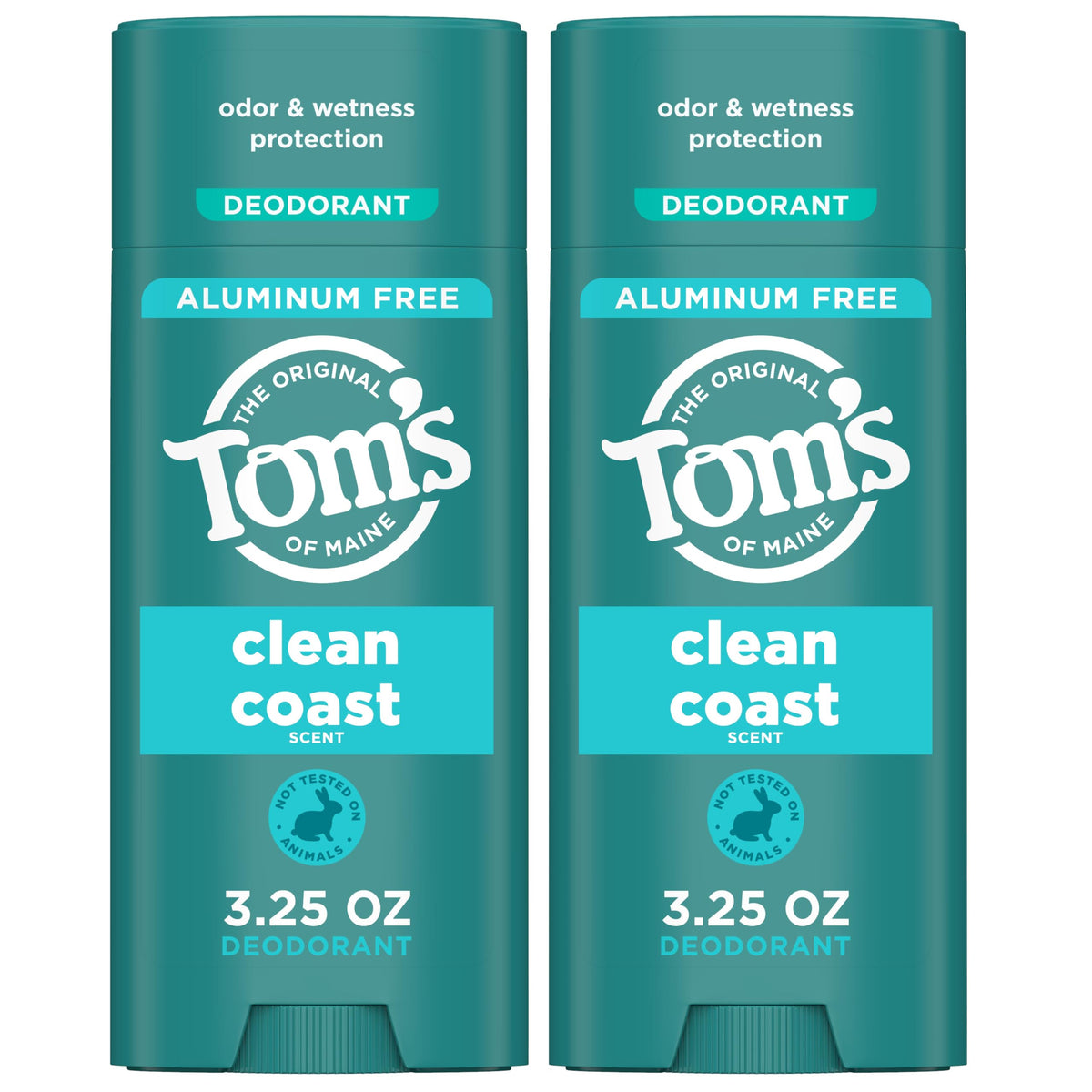 Tom's of Maine front packaging showing clean coast scent and benefits