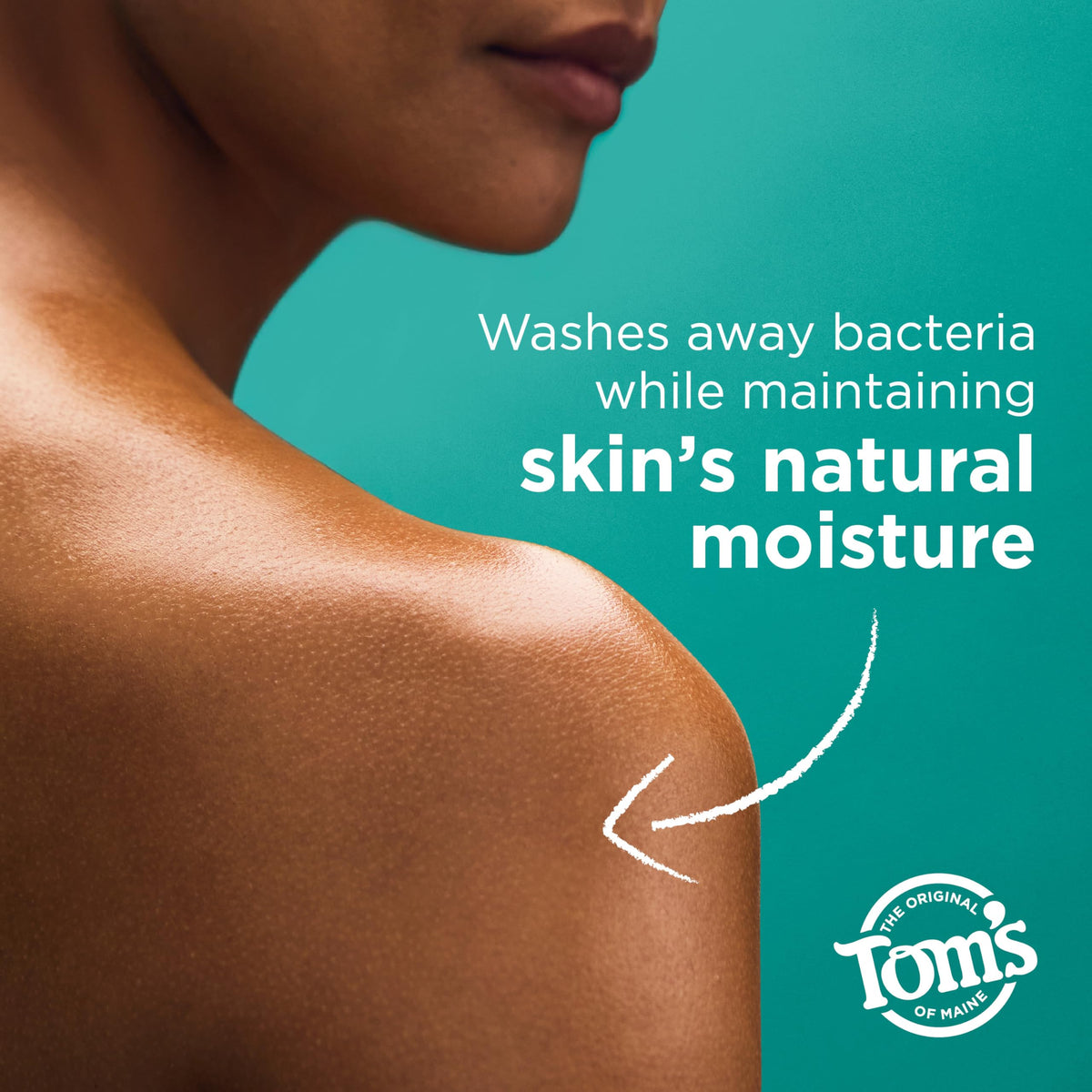 Tom's of Maine Creamy Coconut texture detail highlighting moisturizing benefit