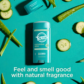 Tom's of Maine ingredients and recycled plastic icon emphasizing sustainability and cruelty-free