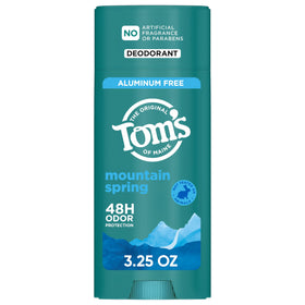 Tom's of Maine front packaging showing natural deodorant benefits