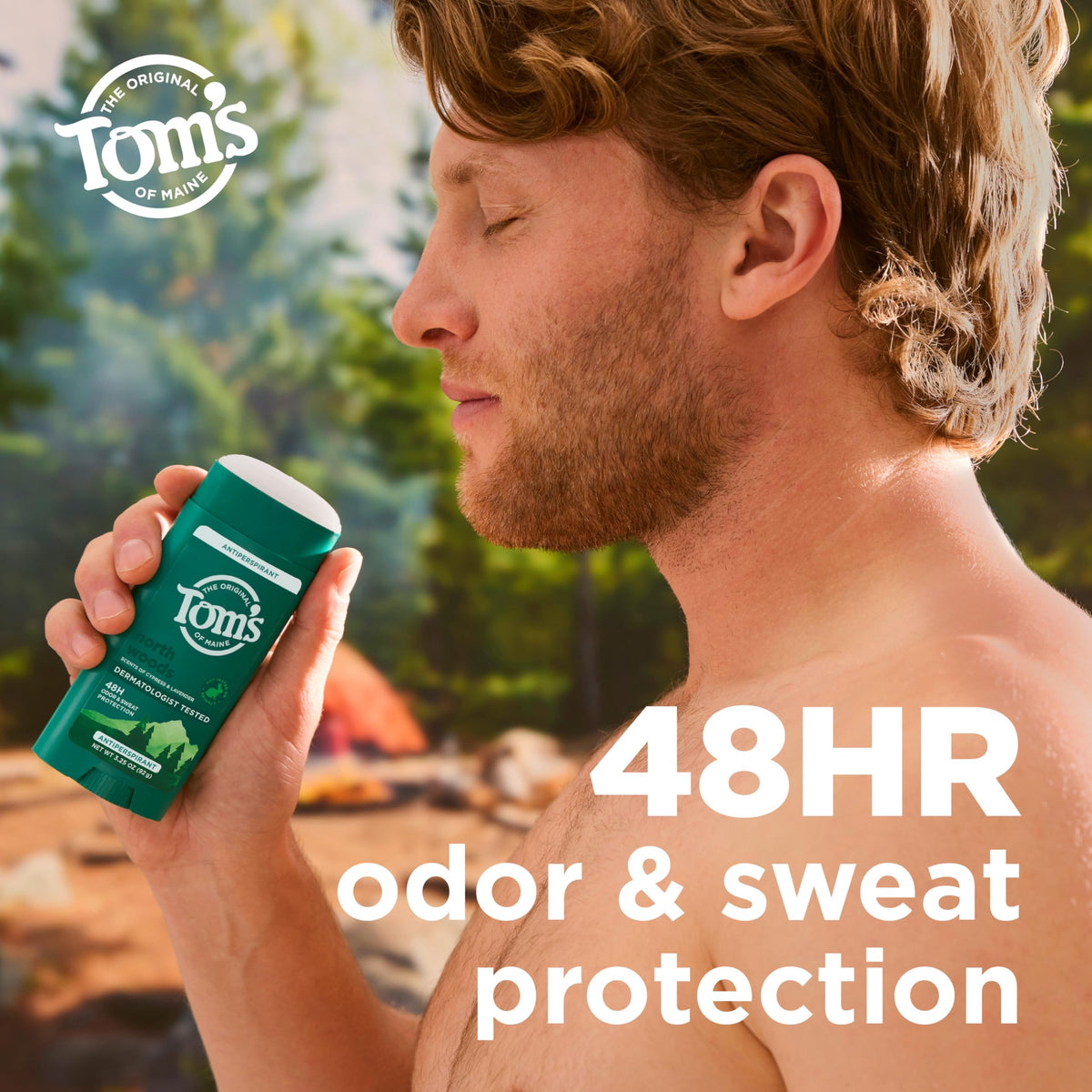 Tom's of Maine close-up texture of antiperspirant emphasizing smooth glide