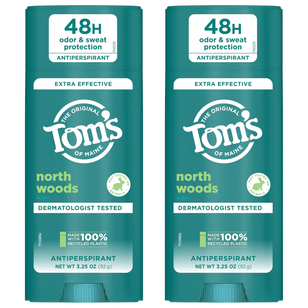 Tom's of Maine ingredient panel close-up showing no artificial fragrances