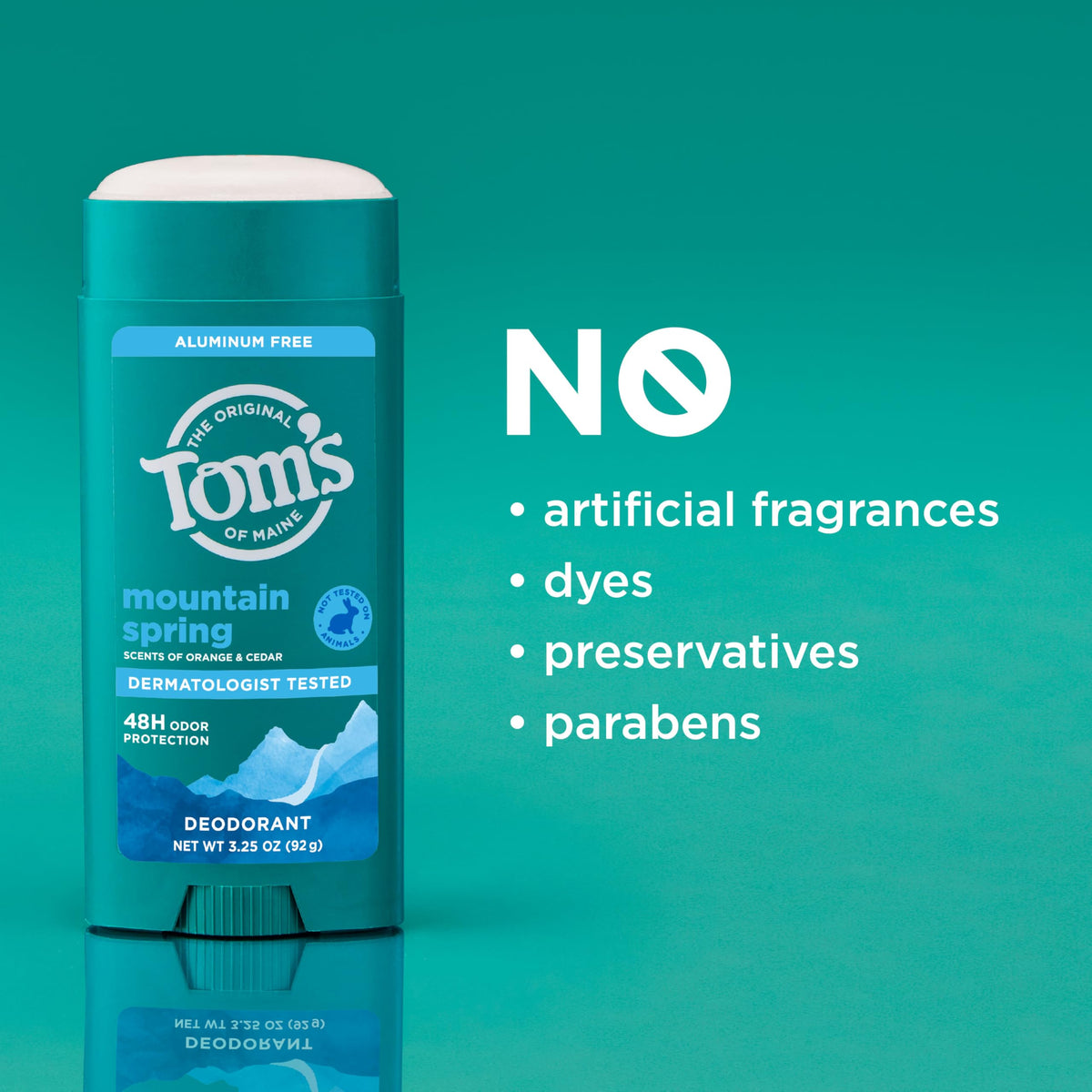 Tom's of Maine scent notes with orange cedar apricot for light freshness