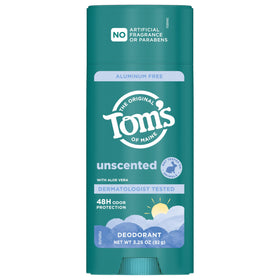 Tom's of Maine recycled plastic container detail highlighting eco-friendly packaging benefit