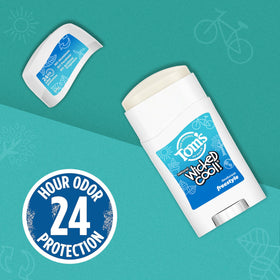 Tom's of Maine deodorant stick open for easy application and convenience