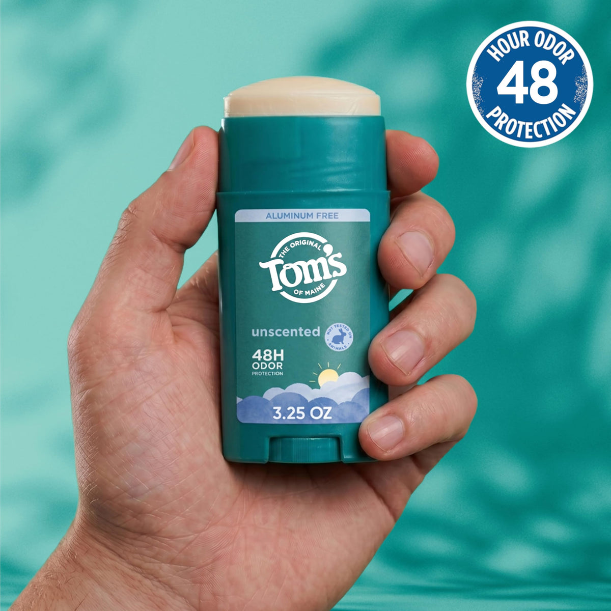Tom's of Maine clear stick close-up illustrating smooth glide benefit