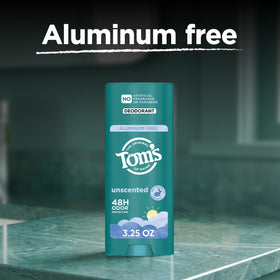 Tom's of Maine on bathroom counter in lifestyle setting for daily routine