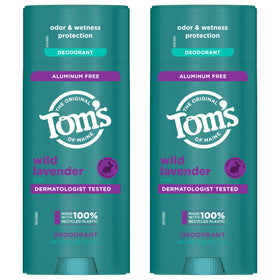 Tom's of Maine lifestyle bathroom shelf showing daily routine readiness