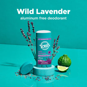 Tom's of Maine close-up of deodorant stick gliding on smoothly