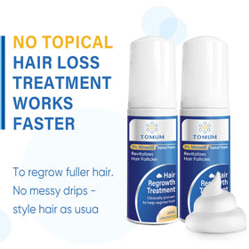 TOMUM application on scalp illustrating targeted use and easy integration into routine