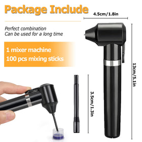 TONBAO top button detail highlighting one-touch control for quick pigment blending