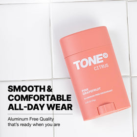 TONE Citrus in-hand application demonstrating easy use and quick-drying benefit