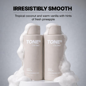 TONE bottle in shower scene demonstrating refreshing everyday use