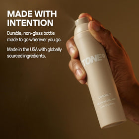 TONE Exclusive tucked inside a travel bag illustrating easy packing convenience