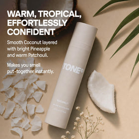 Model applying TONE Exclusive to wrist demonstrating quick on-the-go refresh