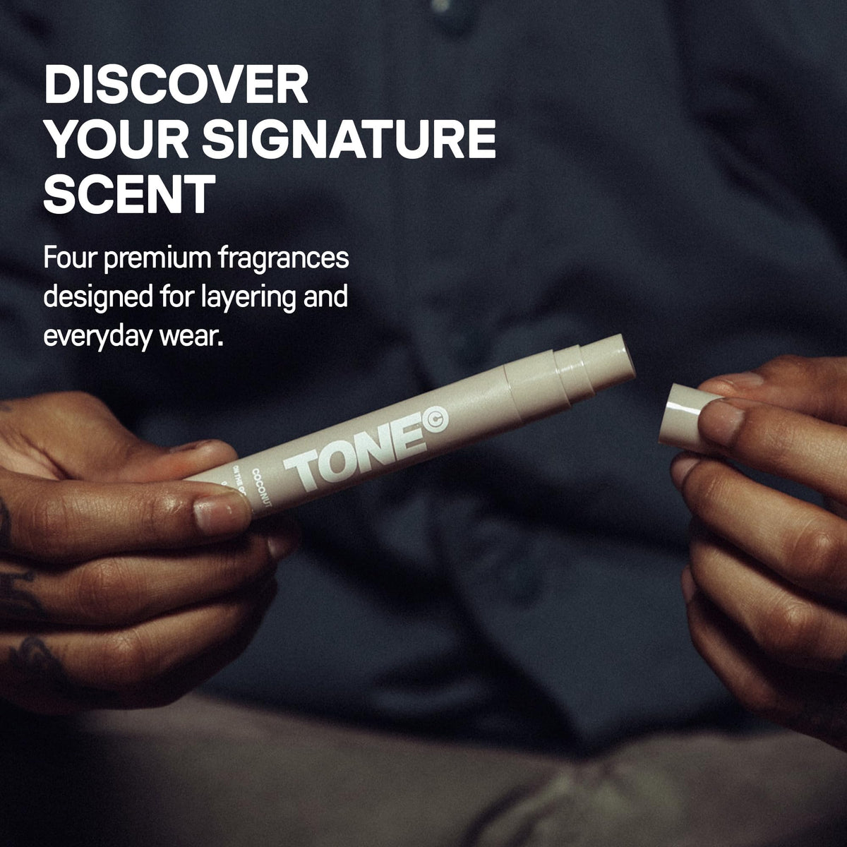 TONE Exclusive bottle close-up highlighting spray nozzle and durable design
