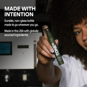 TONE Exclusive label and ingredient panel showing dermatologist-tested quality