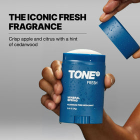TONE Fresh close-up of stick texture highlighting smooth moisturizing glide