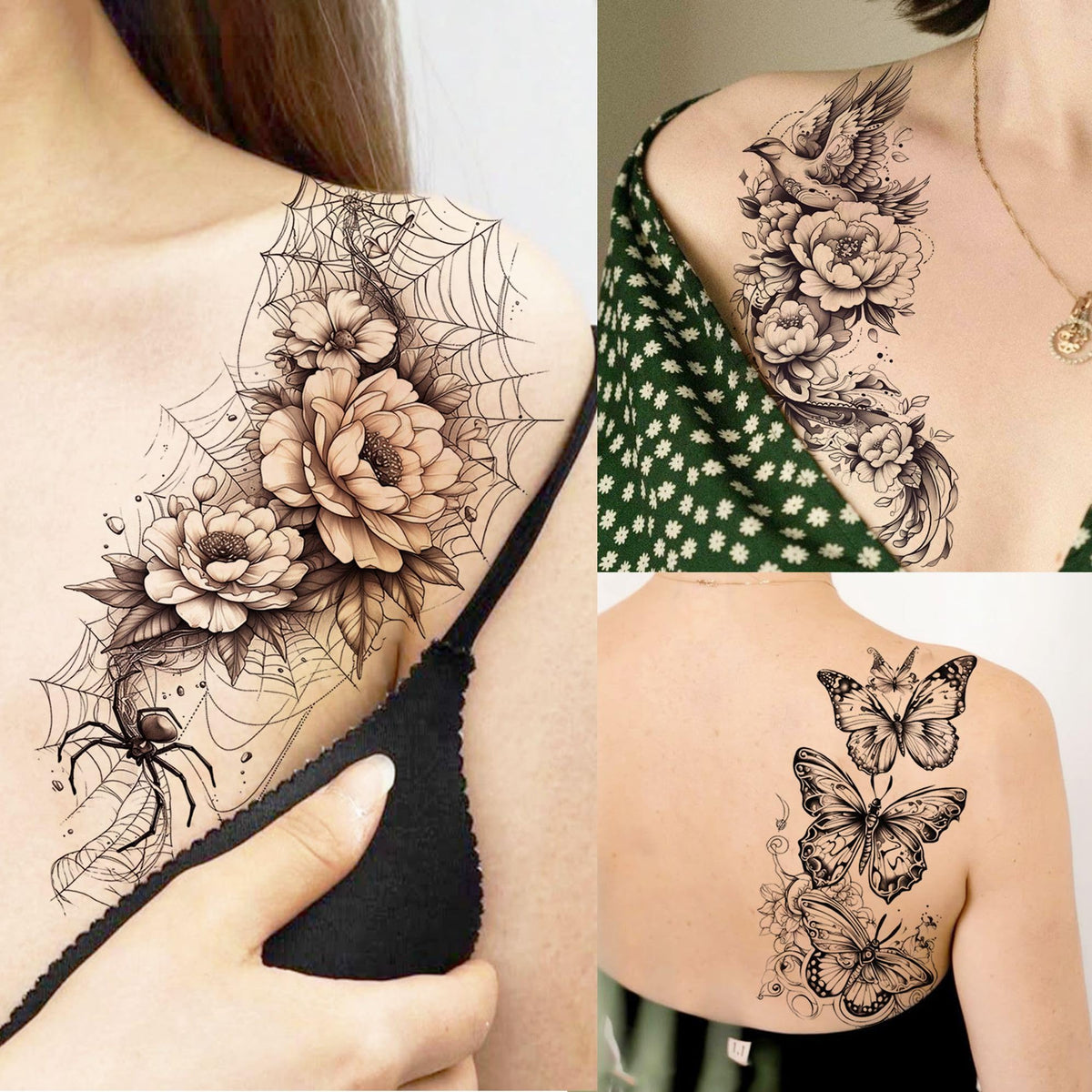 Toneoldshu close-up of rose peony half-arm sleeve, realistic detail enhances style