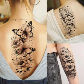 Toneoldshu detailed sheet of small motifs with butterflies and skulls, versatile accents
