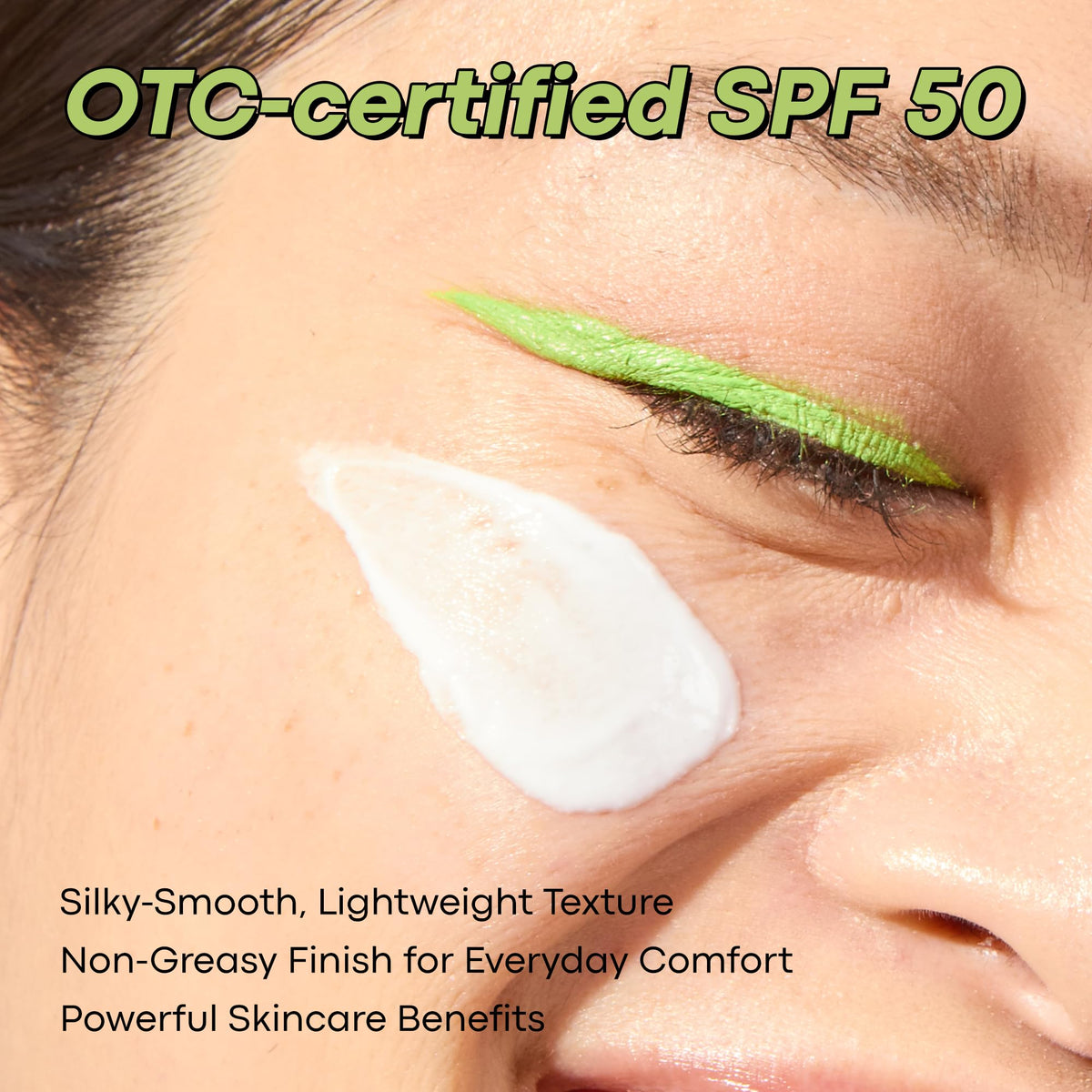 TONYMOLY sunscreen being spread on hand demonstrating no white cast