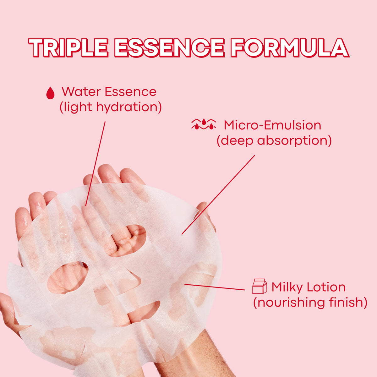 TONYMOLY five different masks laid flat displaying assortment for targeted care