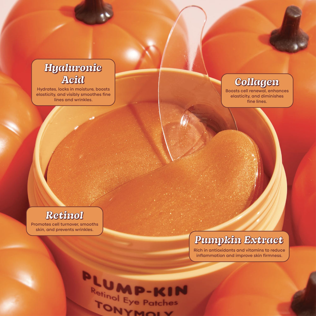 TONYMOLY close-up of a single hydrogel patch showing smooth texture and adhesion benefits
