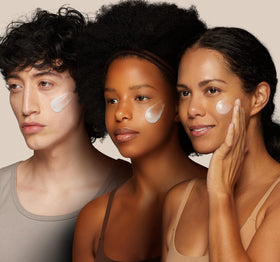 TONYMOLY applied on face demonstrating dewy, hydrated look without stickiness