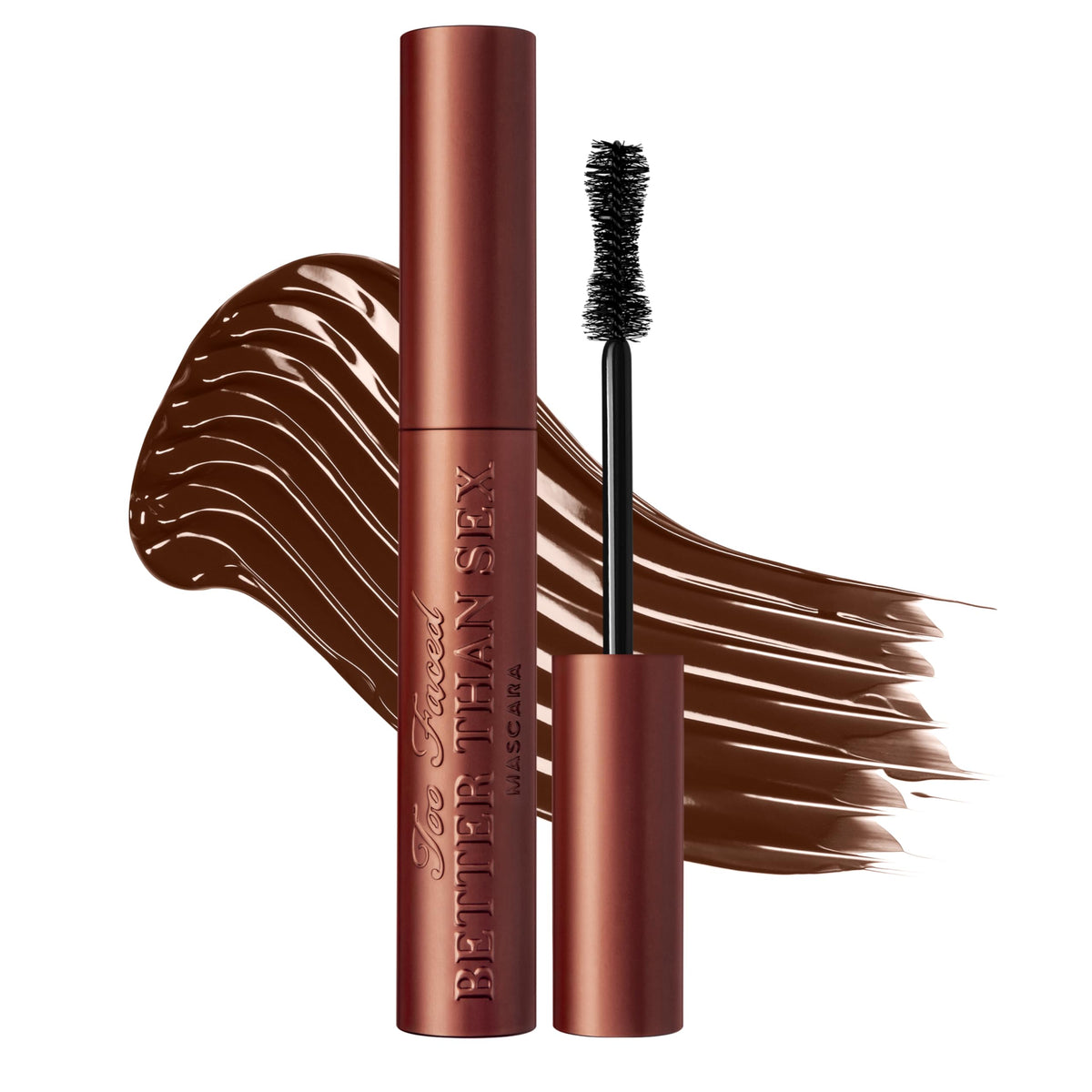 Too Faced front packaging showing Chocolate shade and bold branding benefit clarity