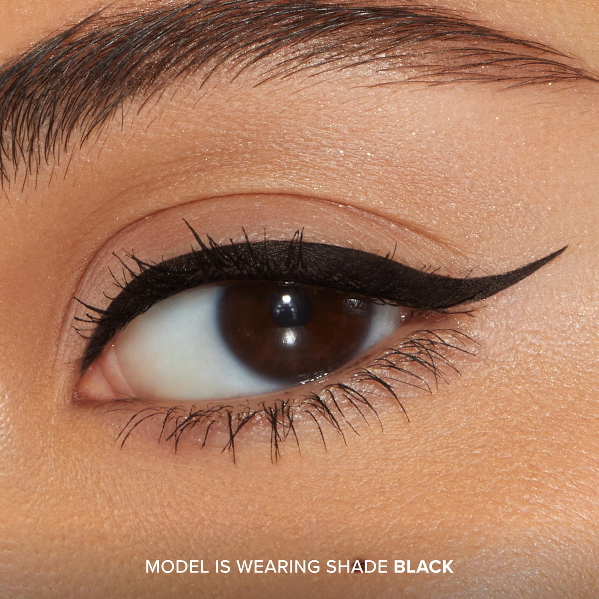 Too Faced black pigment texture swatch illustrating intense color payoff
