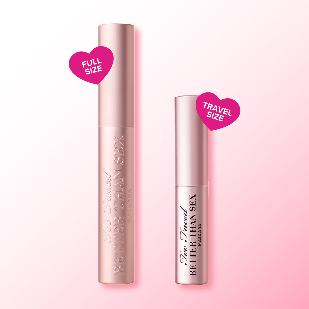 Too Faced side label detail highlighting vegan, cruelty-free benefits