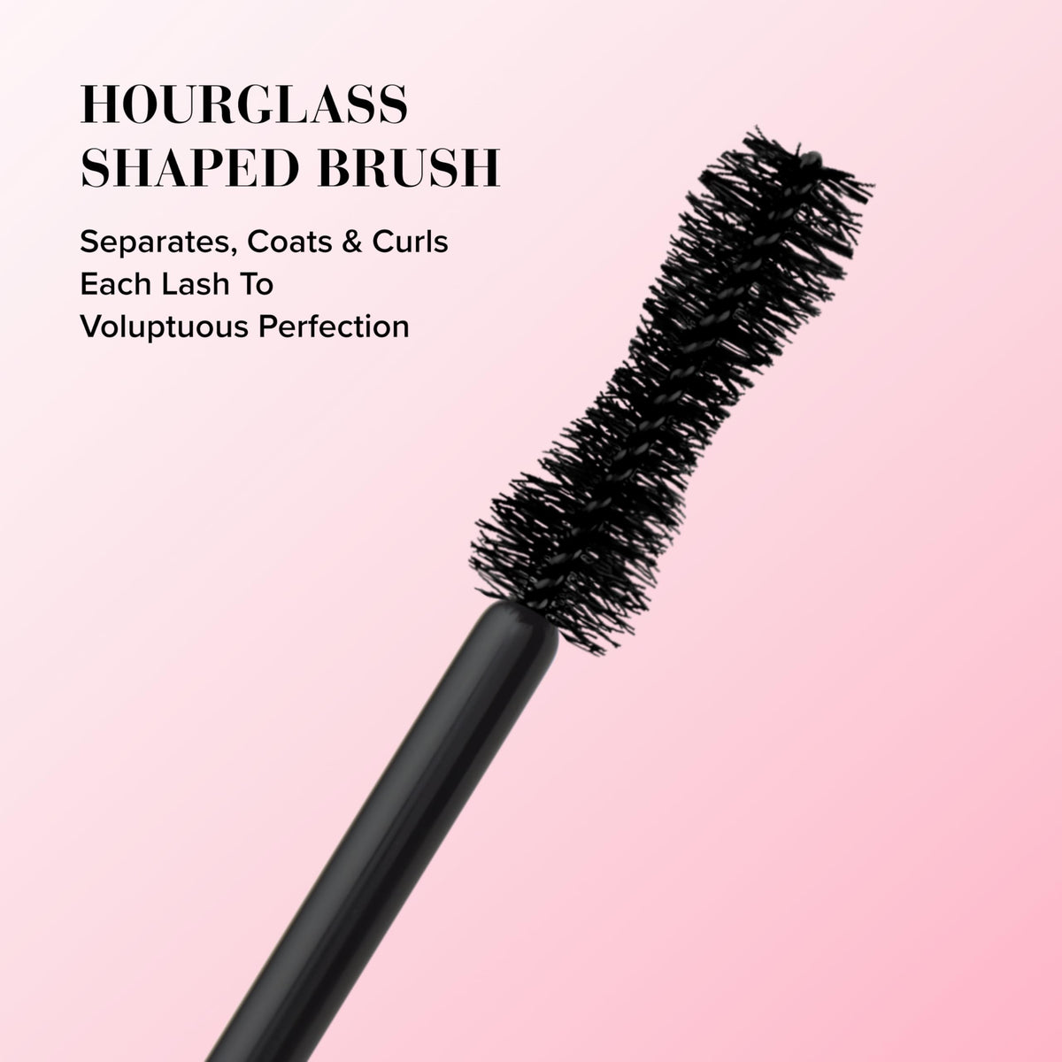 Too Faced wand with product coating lashes for intense volume and length