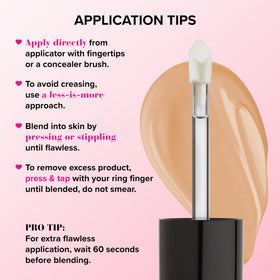 Too Faced concealer shade Cloud closeup to show undertone match and pigment