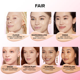 Too Faced concealer blended under-eye to conceal dark circles for natural look
