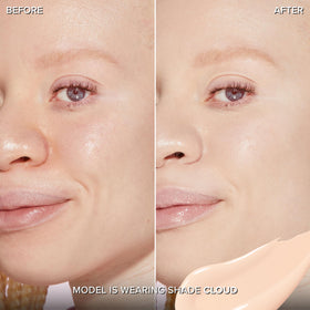 Too Faced concealer wand applicator poised to apply for precise coverage