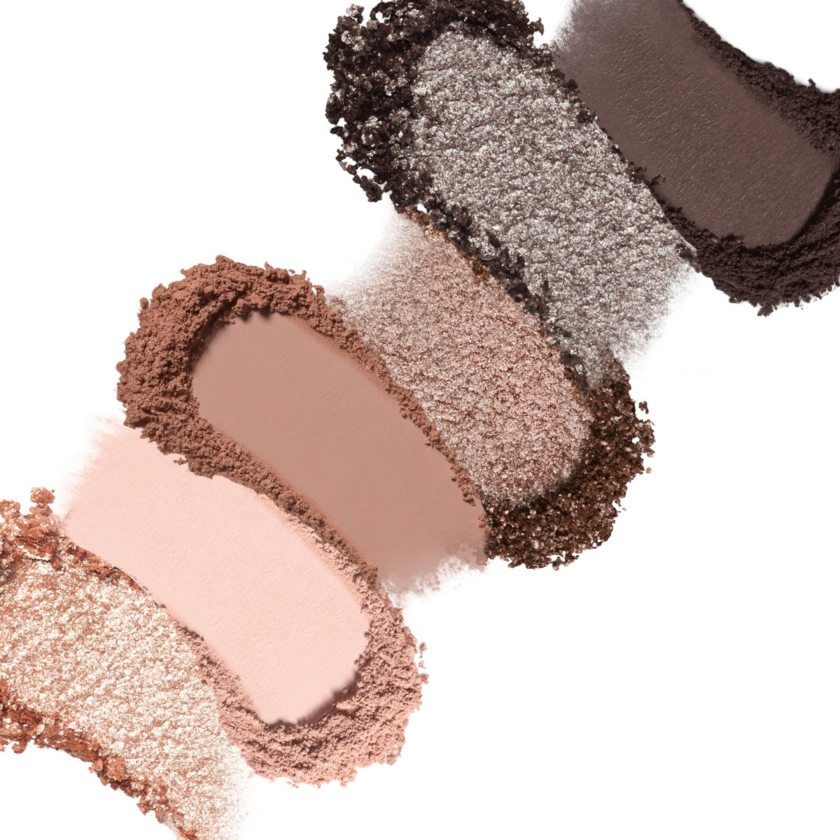 Too Faced open palette with mirror displaying six cool-toned shades for easy application