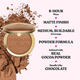 Too Faced brush applying bronzer showing easy blending and dimension