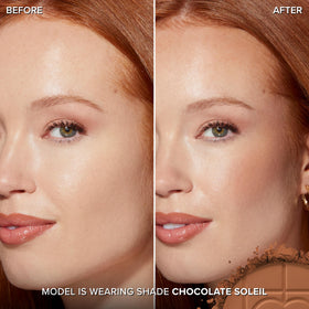 Too Faced close-up of powder texture showing silky blendable finish