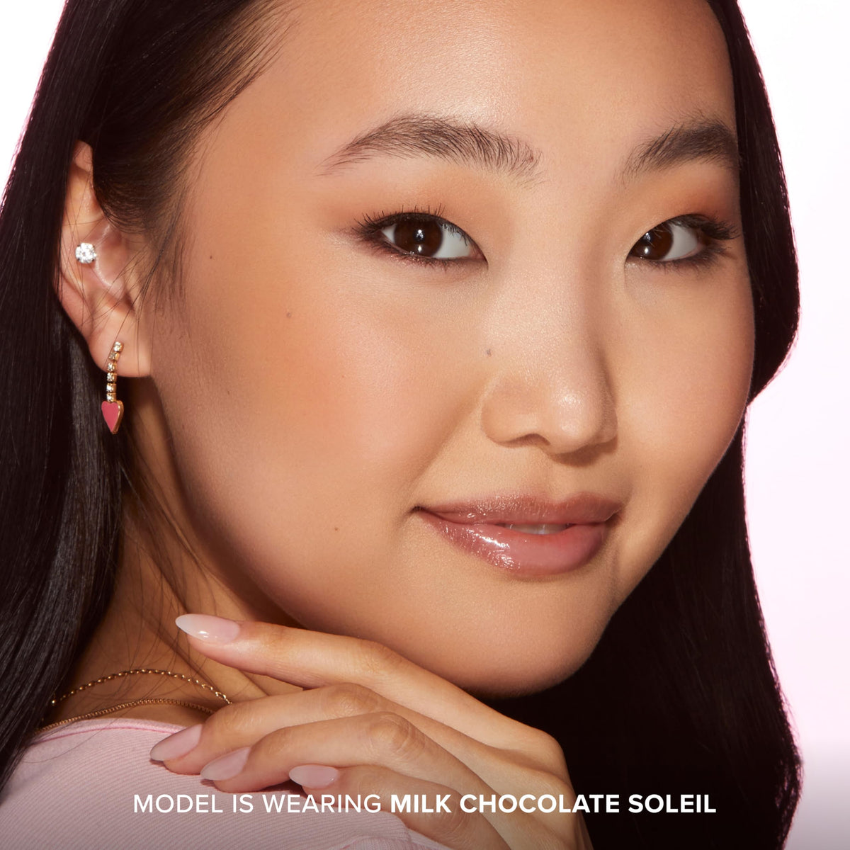 Too Faced label close-up showing vegan and cruelty-free benefits