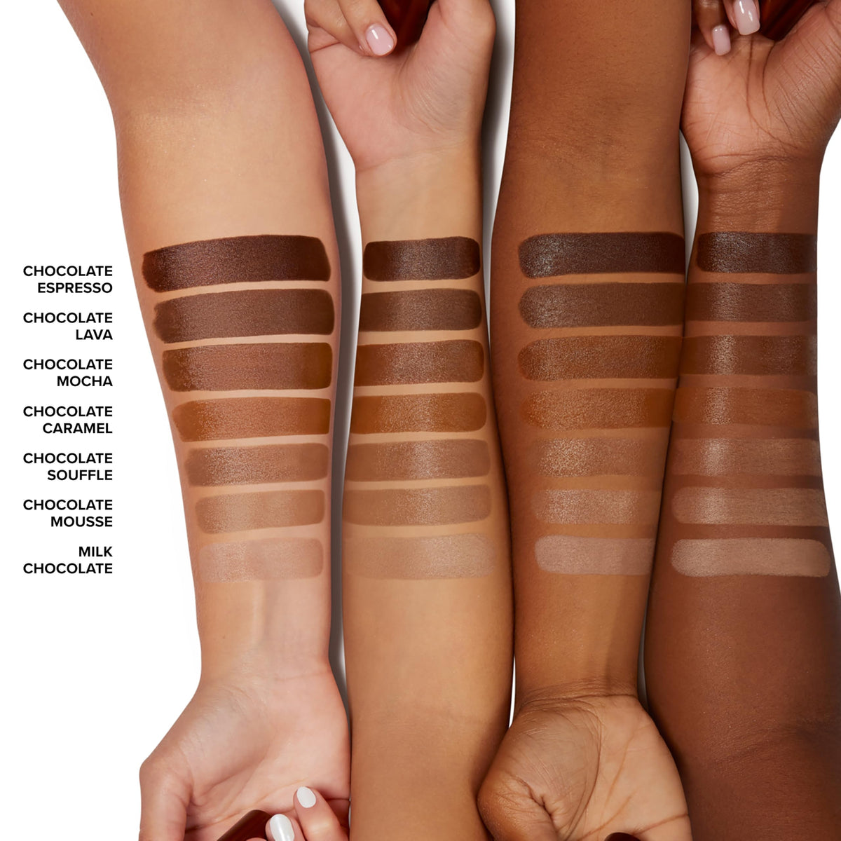 Too Faced Chocolate Soleil lifestyle with chocolate motif conveying scent and sensory appeal
